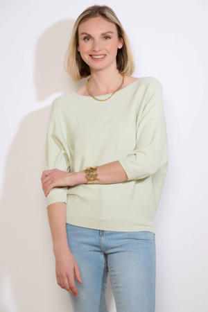 pullover mintgroen fijn gebreid