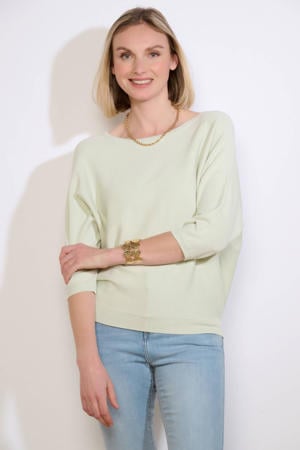 pullover mintgroen fijn gebreid