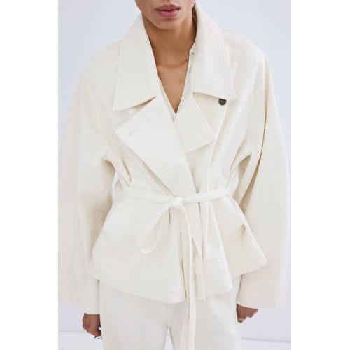 Mango trenchcoat wit afbeelding