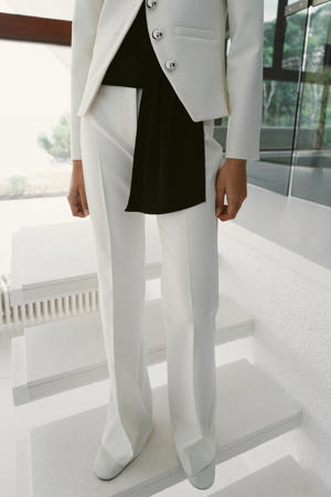 bootcut regular waist pantalon wit