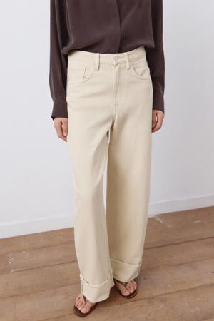 wide leg jeans lichtgeel