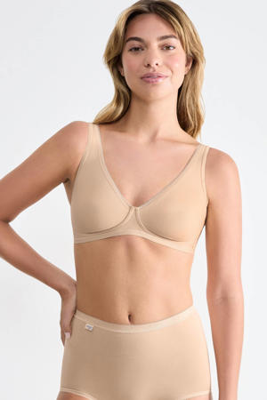 niet-voorgevormde bh zonder beugel beige