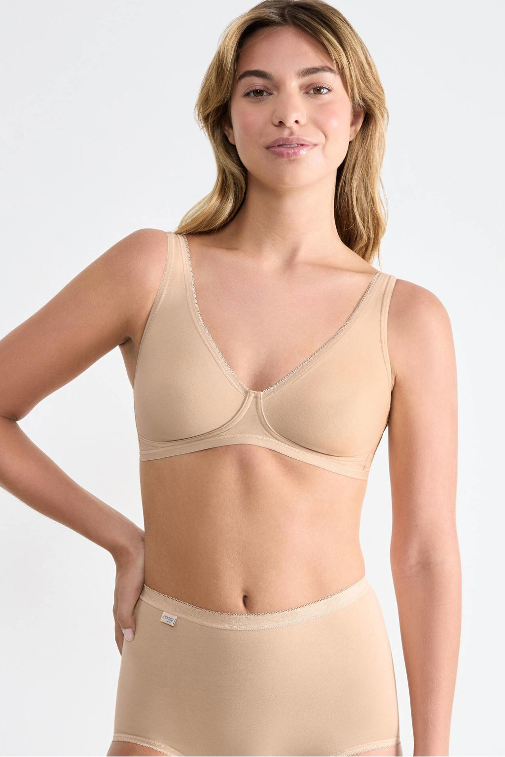 sloggi Basic+ niet-voorgevormde bh zonder beugel beige