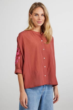 blouse roodbruin