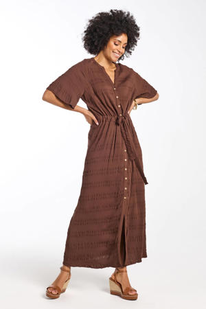 maxi jurk bruin