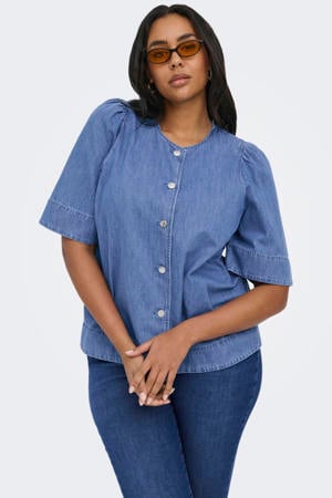 denim blouse lichtblauw