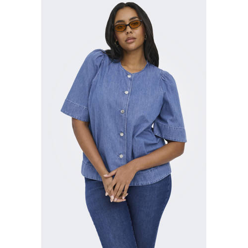 ONLY CARMAKOMA denim blouse lichtblauw afbeelding