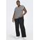 ONLY CARMAKOMA gestreepte top zwart