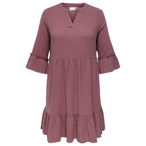ONLY CARMAKOMA mini jurk oudroze afbeelding