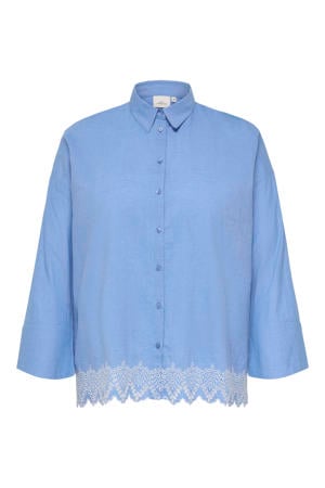 blouse broderie lichtblauw
