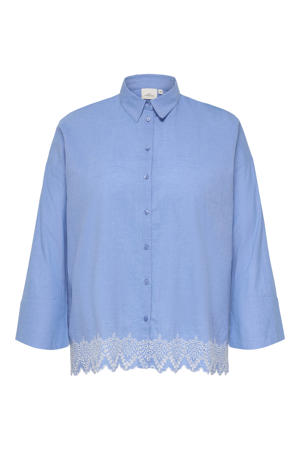 blouse broderie lichtblauw