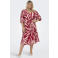 ONLY CARMAKOMA gebloemde mini jurk rood