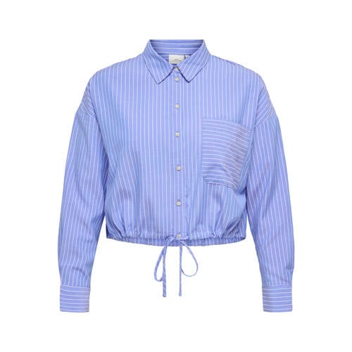 ONLY CARMAKOMA gestreepte blouse blauw afbeelding