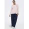 ONLY CARMAKOMA sweater met backprint lichtroze