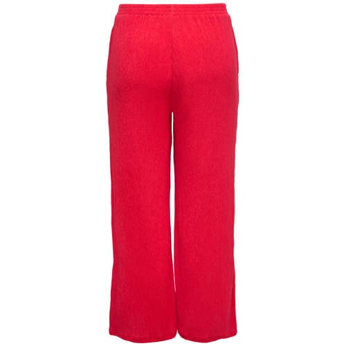 ONLY CARMAKOMA casual broek met hoge taille rood afbeelding