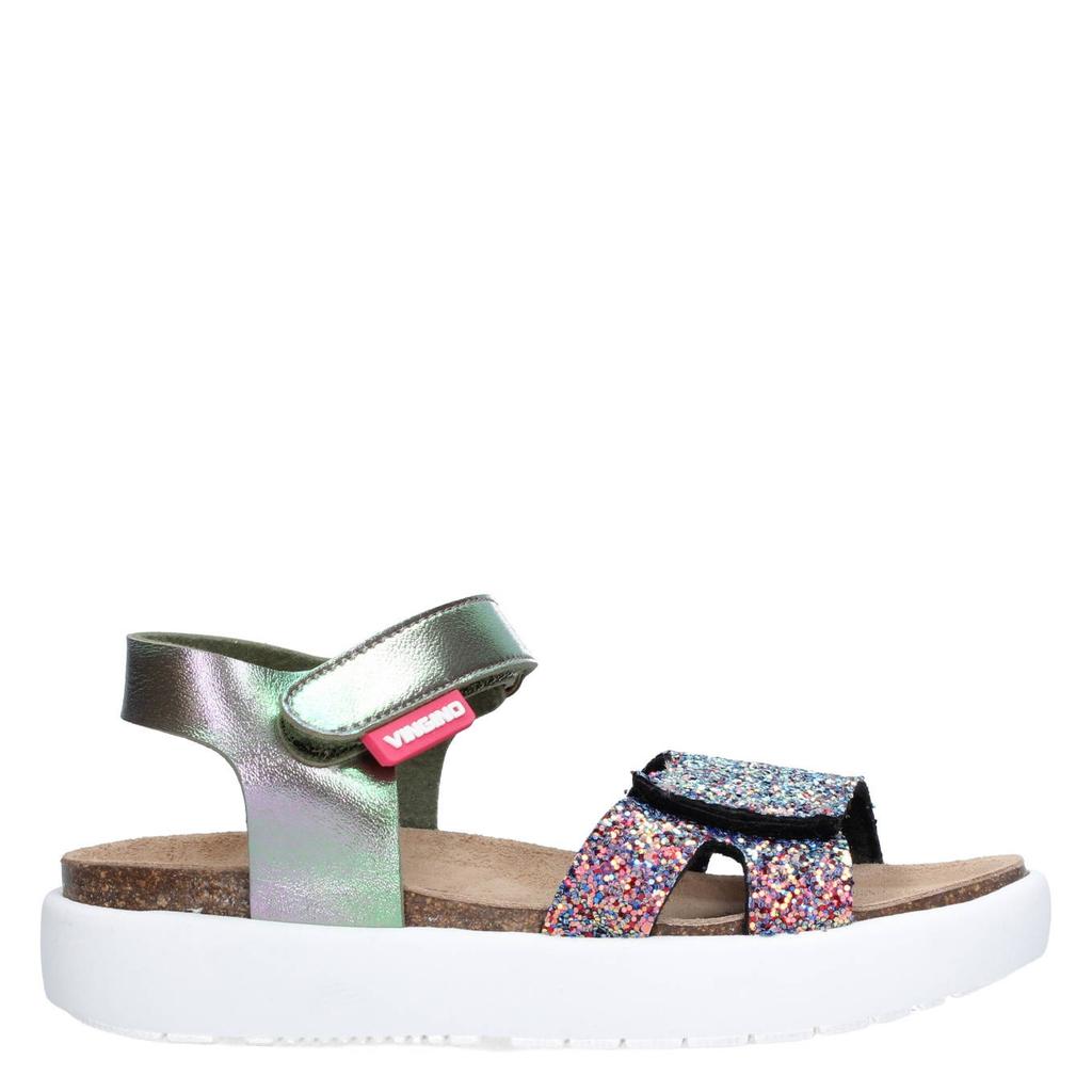 Multikleurige meisjes Vingino sandalen van imitatieleer/leer met klittenband