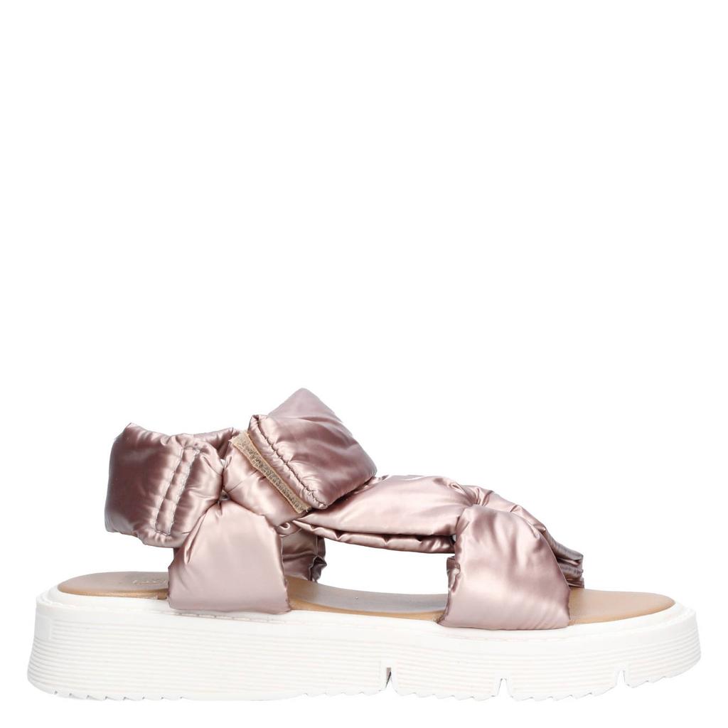 Roze meisjes Vingino sandalen van textiel/synthetisch met klittenband