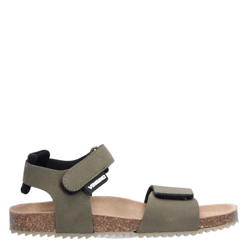 Groene jongens Vingino sandalen van imitatieleer/leer met klittenband
