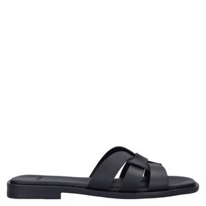 leren slippers zwart