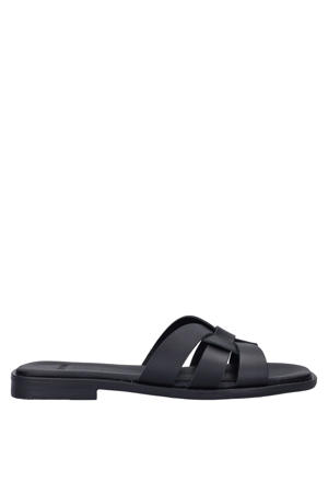 leren slippers zwart