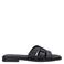 Manfield leren slippers zwart