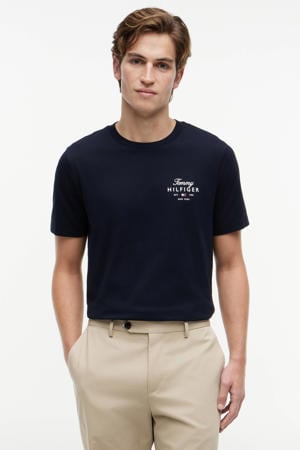 regular T-shirt donkerblauw