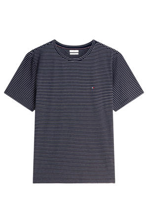 regular gestreept T-shirt donkerblauw