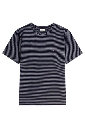 regular gestreept T-shirt donkerblauw