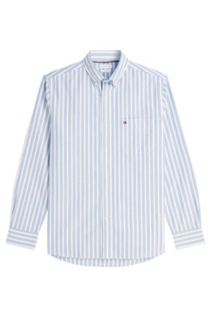 regular fit gestreept overhemd - blauw