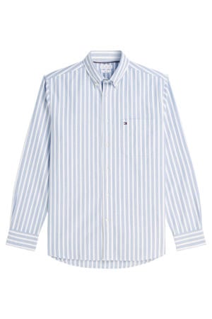 regular fit gestreept overhemd - blauw