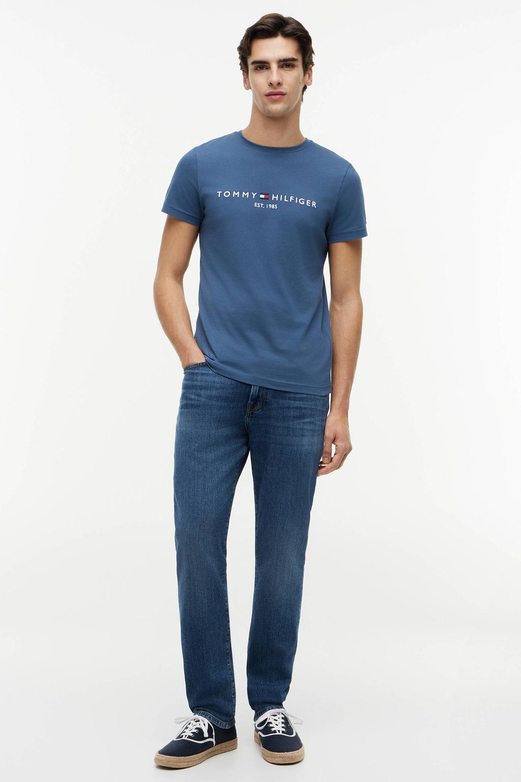 Tommy Hilfiger slim T-shirt blauw