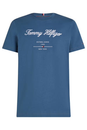 regular fit T-shirt met logo - blauw