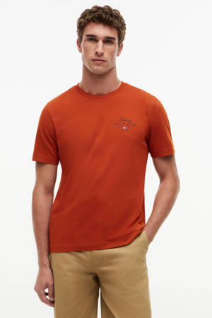 regular T-shirt donker oranje