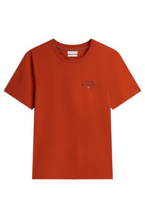 regular T-shirt donker oranje