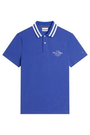 regular fit polo met logo - blauw