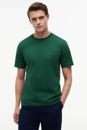 regular T-shirt donkergroen
