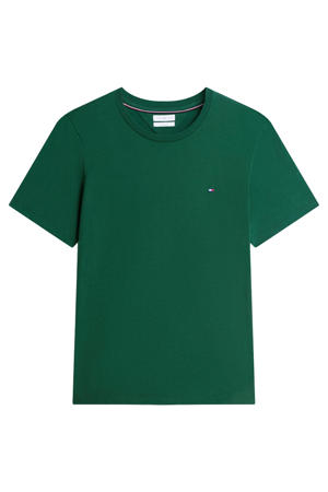 regular T-shirt donkergroen