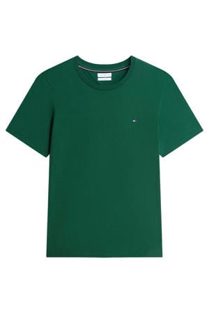 regular T-shirt donkergroen