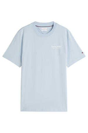 regular fit T-shirt met backprint - lichtblauw