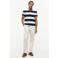Tommy Hilfiger regular gestreepte polo donkerblauw