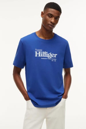 regular T-shirt blauw