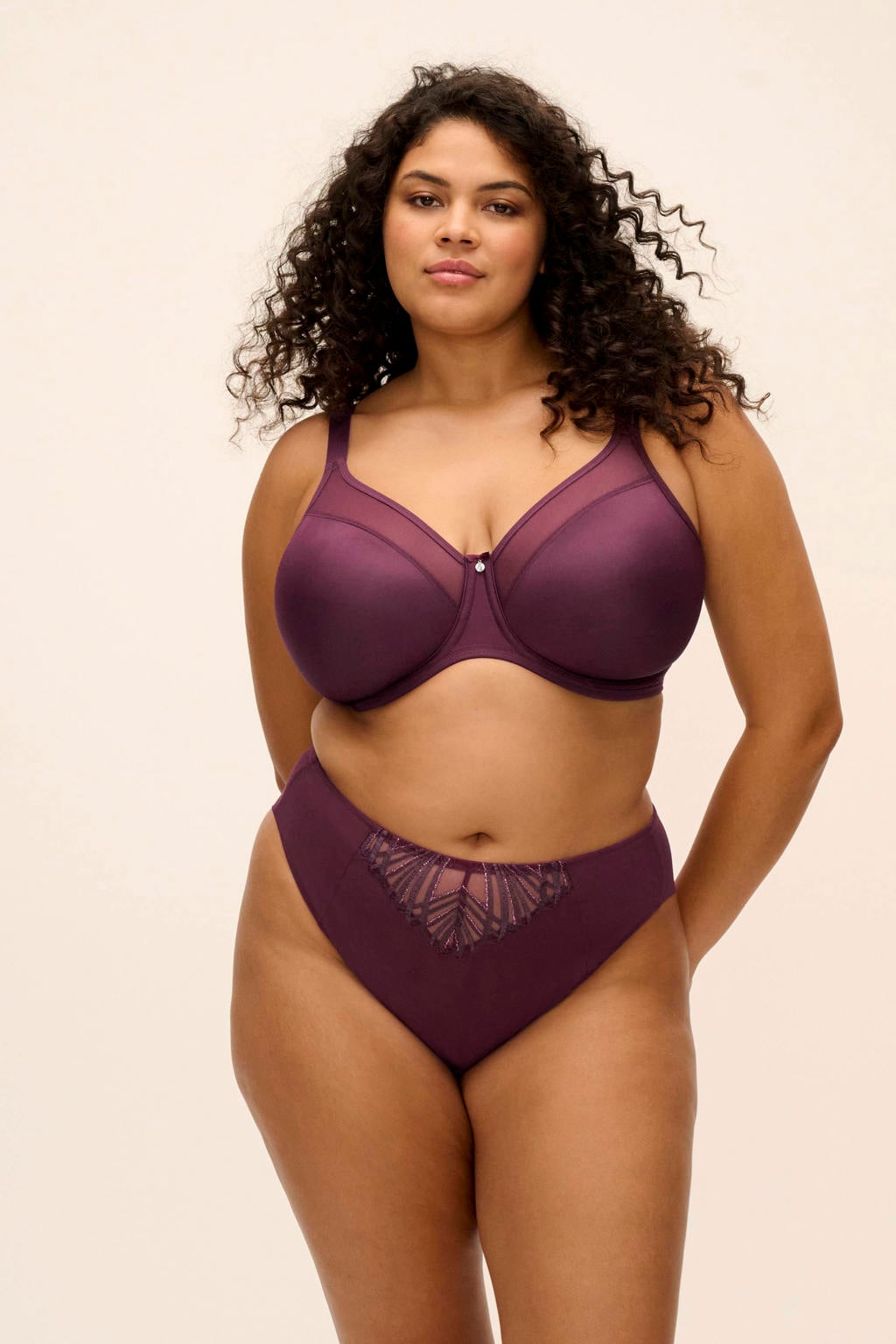 Elomi Reja seamless brazilian - aubergine