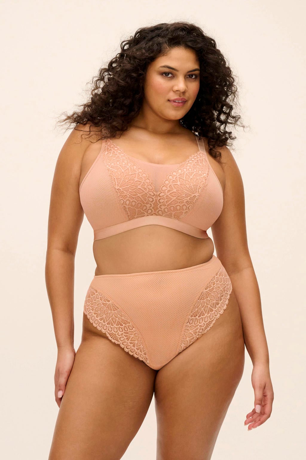 Elomi Tiernie niet-voorgevormde bralette - lichtbeige