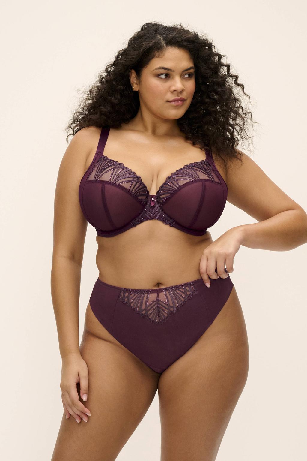 Elomi Reja niet-voorgevormde beugel-bh - aubergine