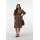 VERO MODA CURVE midi jurk met stippen bruin