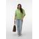 VERO MODA CURVE vest groen gebreid