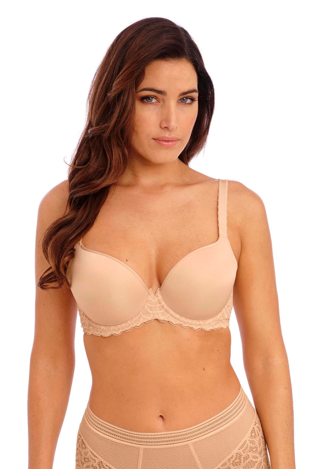 Wacoal voorgevormde T-shirt-bh met beugel Raffine lichtbeige