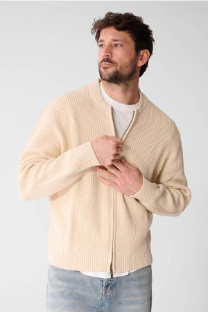 vest gebreid beige