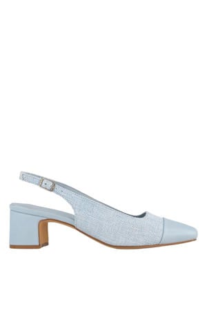 slingback pumps lichtblauw