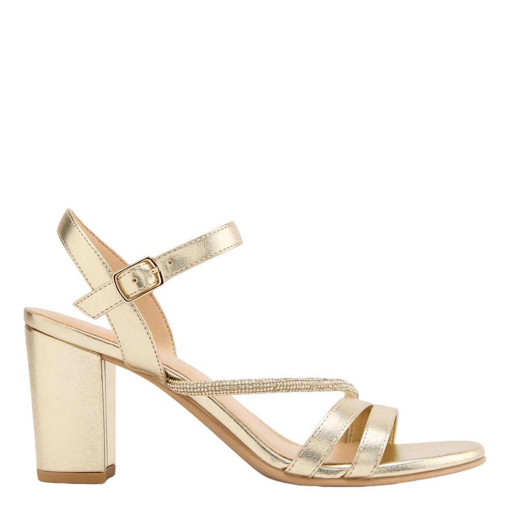 Gouden dames Graceland sandalettes van synthetisch/imitatie leer